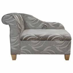 Handmade Storage Chaise Longue Tribal Flower Fudge Fabric Ottoman - thumbnail 3