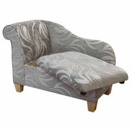 Handmade Storage Chaise Longue Tribal Flower Fudge Fabric Ottoman