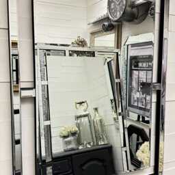Mirror Glass Contemporary Modern Simple Aztec Wall 80cm X 60cm - Premium Quality - thumbnail 2