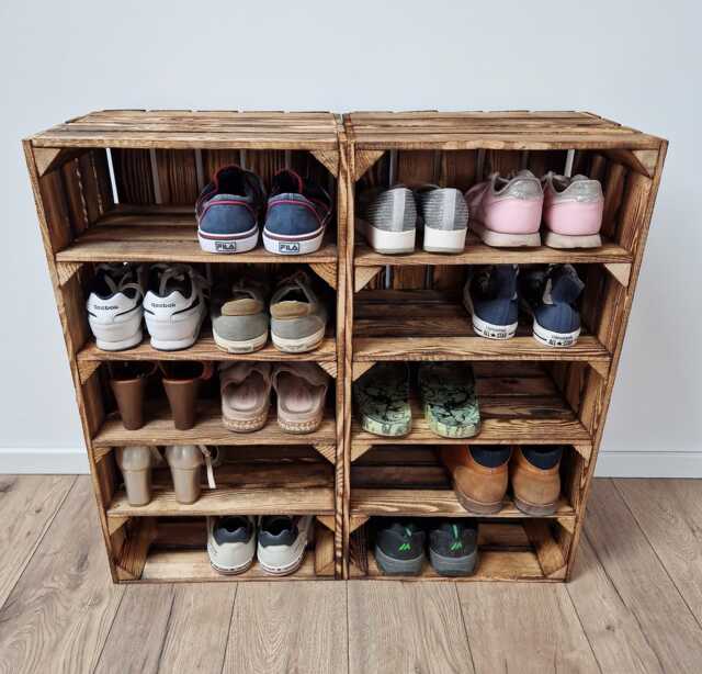 Large Wooden Crates For Storage With Shelves, 75x40x30 Shoe Racks, Bookcases - image 1