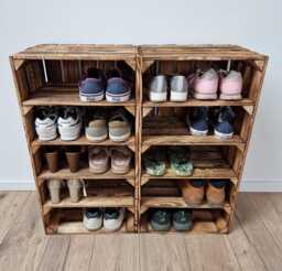 Large Wooden Crates For Storage With Shelves, 75x40x30 Shoe Racks, Bookcases - thumbnail 1