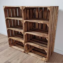 Large Wooden Crates For Storage With Shelves, 75x40x30 Shoe Racks, Bookcases - thumbnail 3