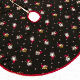 Christmas Tree Skirt God Jul Decor Holiday Scandinavian Gift Ornament Gnome Nisse Swedish Nordic - thumbnail 3