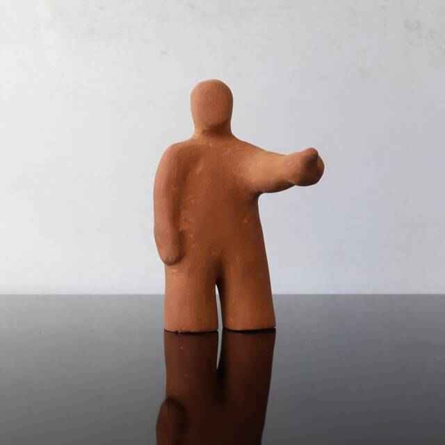 Miniature Figure - Person Pointing Finger, For Psychotherapy & Sand Play, Therapeutic Sculptures, Dynamic Figurine, Play Therapy Tool - image 1