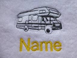 Personalized Motorhome Towel Embroidered Rv Design, 600Gsm Cotton - thumbnail 1