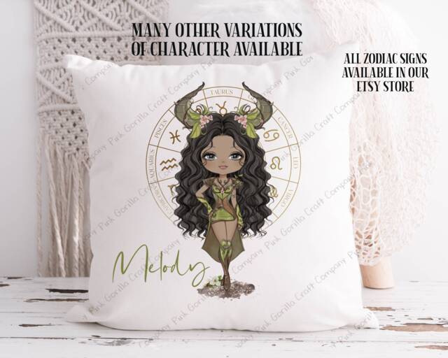 Taurus, Taurus Cushion, Star Sign Gift For Zodiac Gift, Her, May Birthday - image 1