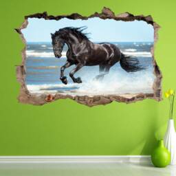 Black Horse Wall Decal Sticker Mural Poster Print Art Home Office Decor Hk16 - thumbnail 2