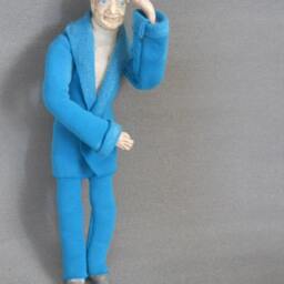 Louis De Fun??s. Polymer Clay Fimo & Textile Doll. Ooak Doll For Home Office Decor. French Movie Comedy Actor - thumbnail 4