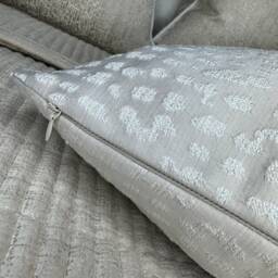"Champagne Cushion Cover - Silver Shim Pillow Luxury Estradapo Porcelain Ashley Wilde-Rectangle Size 12"" X 20" - thumbnail 2