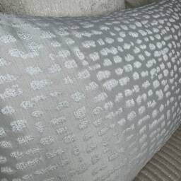 "Champagne Cushion Cover - Silver Shim Pillow Luxury Estradapo Porcelain Ashley Wilde-Rectangle Size 12"" X 20" - thumbnail 4