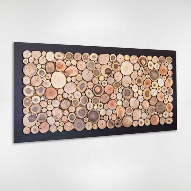 Organic Wood Wall Art 24 X 48, Handcrafted Wooden Artwork, Quiet Luxury Sculpture - image 1
