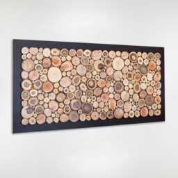 Organic Wood Wall Art 24 X 48, Handcrafted Wooden Artwork, Quiet Luxury Sculpture