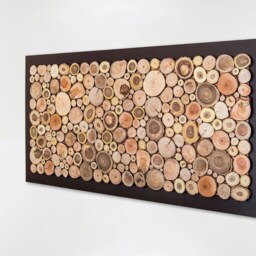 Organic Wood Wall Art 24 X 48, Handcrafted Wooden Artwork, Quiet Luxury Sculpture - thumbnail 2