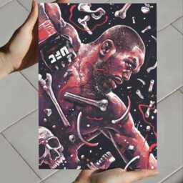 Jon Jones Ufc Poster - Dark Mma Skull Art Print Bones Fighter Gym Decor - thumbnail 2