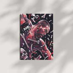 Jon Jones Ufc Poster - Dark Mma Skull Art Print Bones Fighter Gym Decor - thumbnail 3