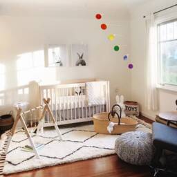 Large Mid Century Kinetic Mobile Sculpture. Tall Adult & Baby Nursery in Rainbow Acrylic - thumbnail 3