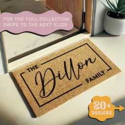 Grandparent Family Gift, Grand Parent Doormat With Nicknames, Welcome To Our House, Personalized Gift - thumbnail 2