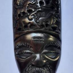 African Wooden Mask From Malawi - thumbnail 2