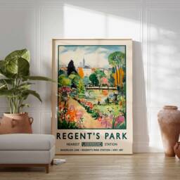 Regent's Park London Print, William Morris Poster, Botanical Gardens Vintage Wall Art, Floral A1/A2/A3/A4 - thumbnail 2