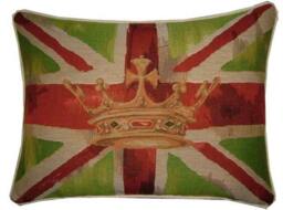 Union Jack Lime Design 2 Oblong Tapestry Cushion Pillow Cover - thumbnail 1