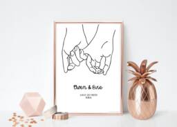 Personalised Pinky Promise Anniversary Print Couple Gift - thumbnail 1