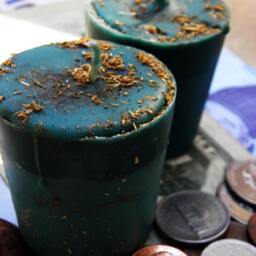 Prosperity Abundant Life Herbal Soy Blend Ritual Candles - 2 Loaded Green Votives - thumbnail 2