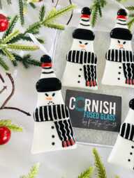 Bah Humbug Grumpy Snowman Christmas Tree Decoration, Funny Ornament - thumbnail 1