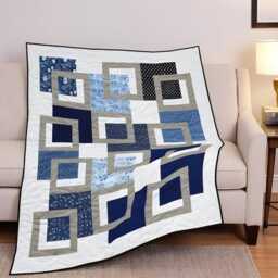 Floating Windows Quilt Pattern PDF - Modern Geometric Design Throw Digital Download - thumbnail 2