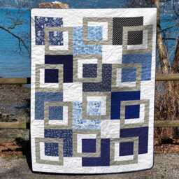 Floating Windows Quilt Pattern PDF - Modern Geometric Design Throw Digital Download - thumbnail 4