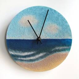 Beach Painting Clock 9.5 - thumbnail 2