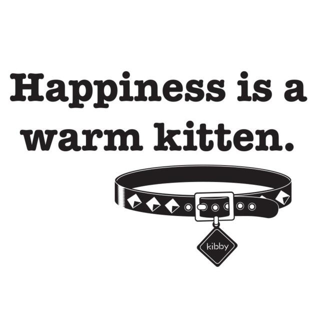 Happiness Is A Warm Kitten - Vinyl Decal Wall Quote - image 1