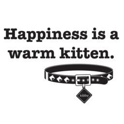 Happiness Is A Warm Kitten - Vinyl Decal Wall Quote - thumbnail 1