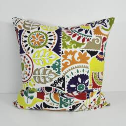 Multi-Colored Elephant Pillow Cover Boho Throw Cushion - 16x16, 18x18 - thumbnail 3