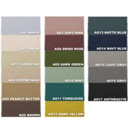 Linen Look Curtain Set Natural Color Drapes, Custom Size, Blackout Option - thumbnail 2