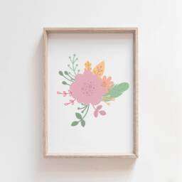 Set Of 2 Girls Nursery Prints, Affirmation Motivational Floral Bedroom Wall Art, Art - thumbnail 2