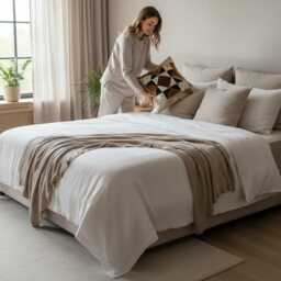 Set Of 2 Cowhide Patchwork Cushion Covers, Geometric Hair-On Hide Leather Pillow Cases - thumbnail 3