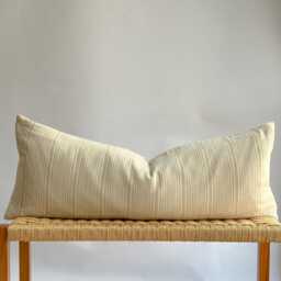 Beige Dot Block Print Mudcloth Hmong Pillow Case - thumbnail 1