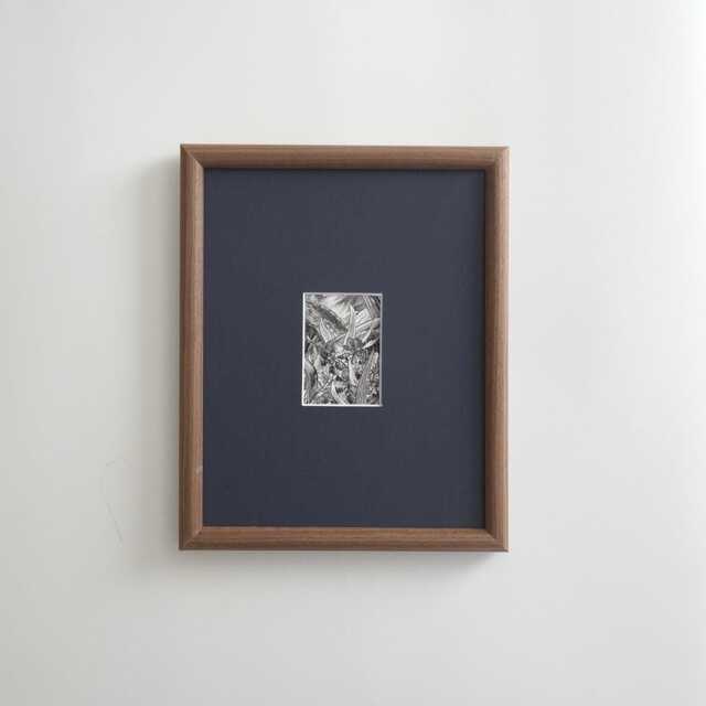 Walnut Picture Frame With Mat Center Custom Opening Size 2x3 4x6 5x7 - image 1