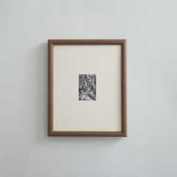 Walnut Picture Frame With Mat Center Custom Opening Size 2x3 4x6 5x7 - thumbnail 2