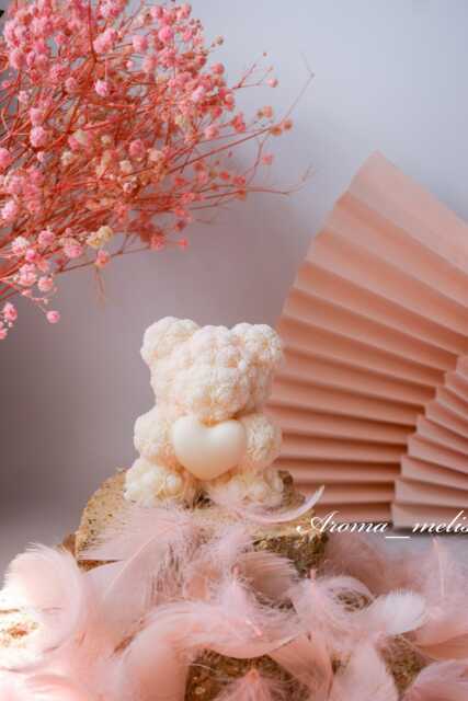 Handmade Love Bear Candle Soy & Beeswax Valentine's Gift - image 1