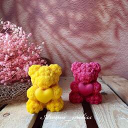 Handmade Love Bear Candle Soy & Beeswax Valentine's Gift - thumbnail 2