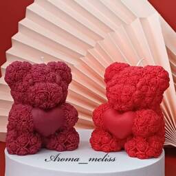 Handmade Love Bear Candle Soy & Beeswax Valentine's Gift - thumbnail 3