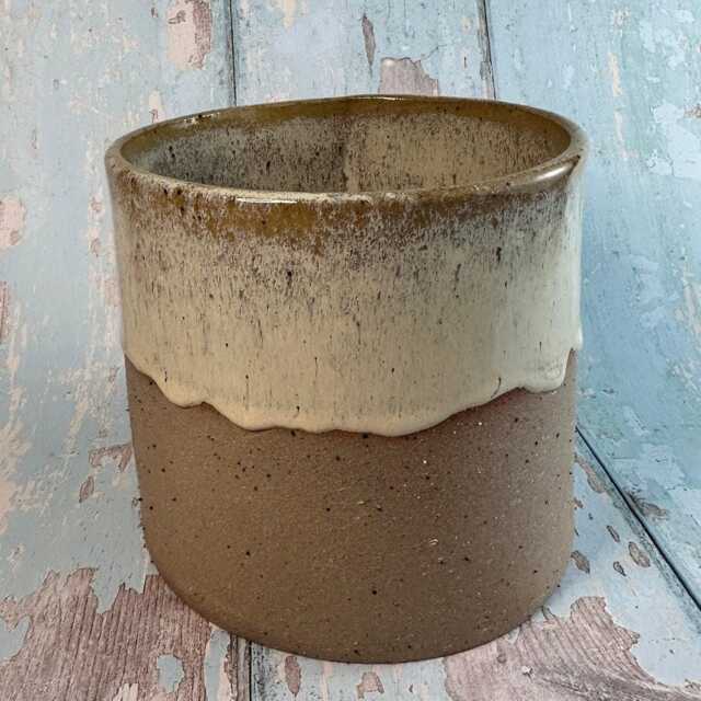 Yellow Ceramic Planter, Indoor Plant Pot - image 1
