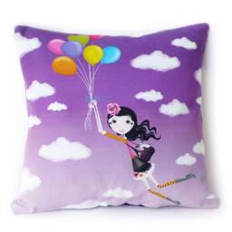 Illustration Printed On A Decorative Cushion For Girl's Bedroom - thumbnail 2
