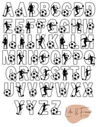 Wooden Football Name/Initial Letter Blocks Girls Boys Bedroom Shelf Display Decor Accessories - thumbnail 3