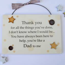 Just Like A Dad To Me Father Figure/step Friendship/Birthday/ Thank You Wooden Plaque - thumbnail 2