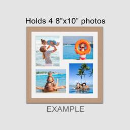 Multi Photo Frame For 4 8x10 Photos in An Oak Veneer - thumbnail 3
