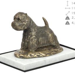West Highland White Terrier, Dog White Marble Base Statue, Limited Edition, Artdog. Made Of Cold Cast Bronze. Perfect Gift. Limited Edition - thumbnail 4