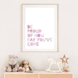 Be You, Proud, Motivational Girls Bedroom Prints, Nursery Wall Art, Inspirational Quotes - thumbnail 2