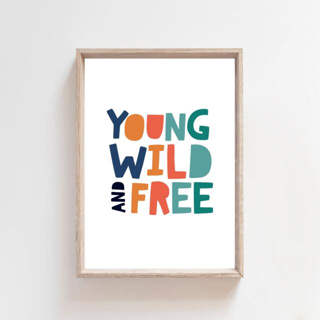Boys Nursery Prints, Bedroom Decor, Boho, Blue Orange Teal, Playroom Wall Art